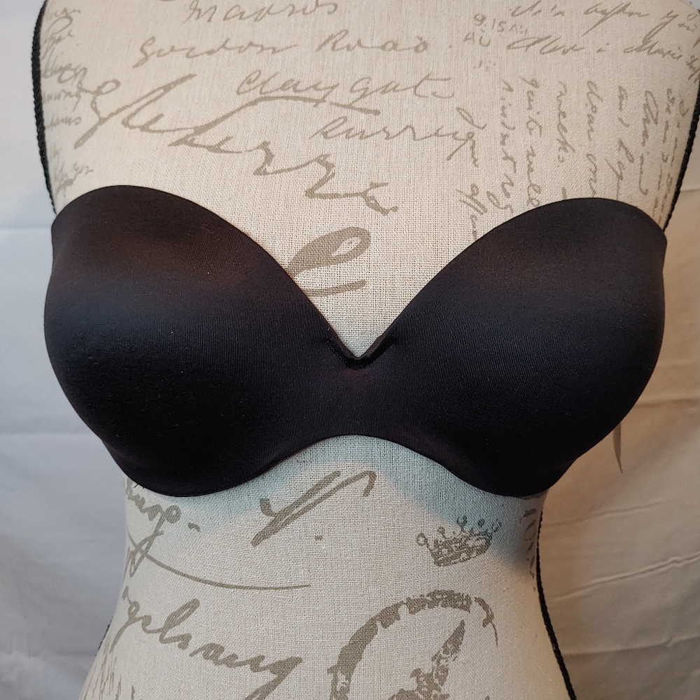 Maidenform Demi Coverage Black Strapless Multi-Way Straps Size 36B NWT